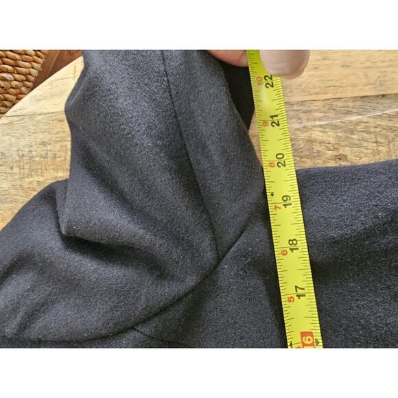 Old Navy Women’s Black Two Button Open Front Wool Long Pea Coat NWT Women's M - Picture 9 of 10